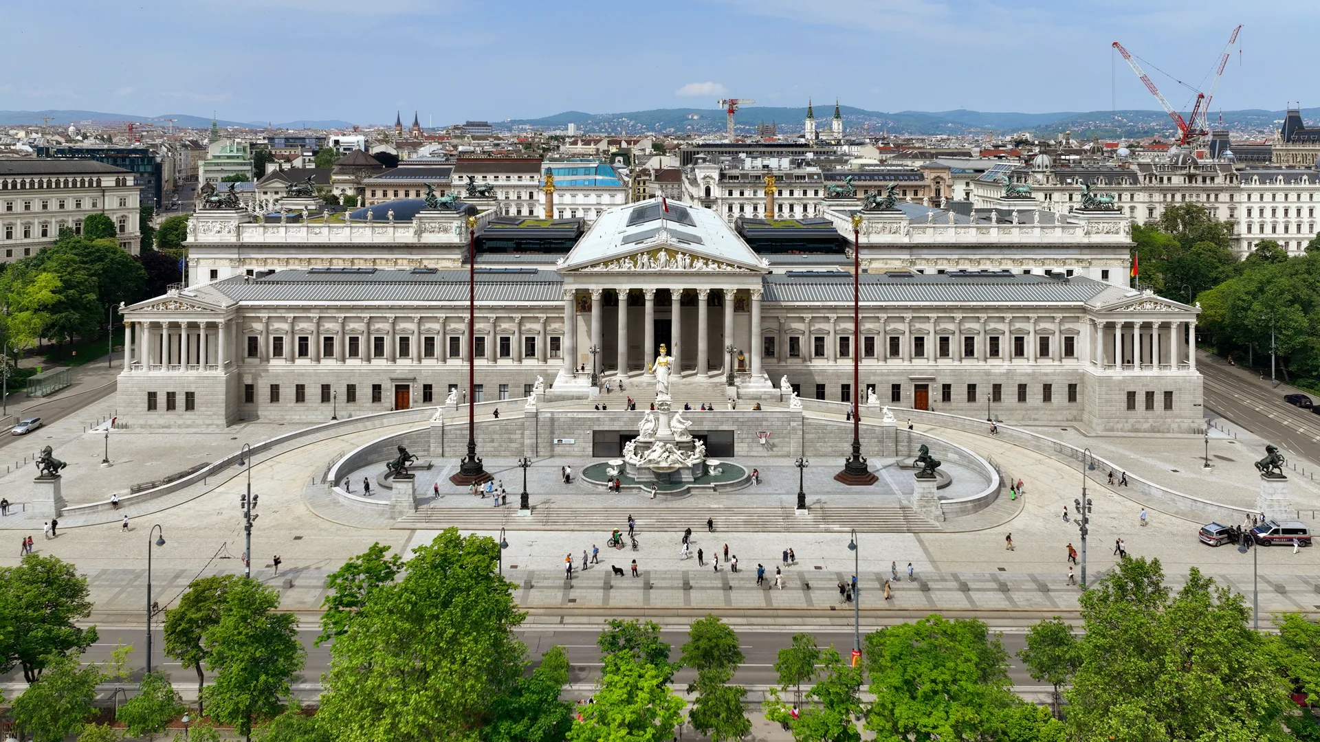 Das österreichische Parlamentsgebäude in Wien